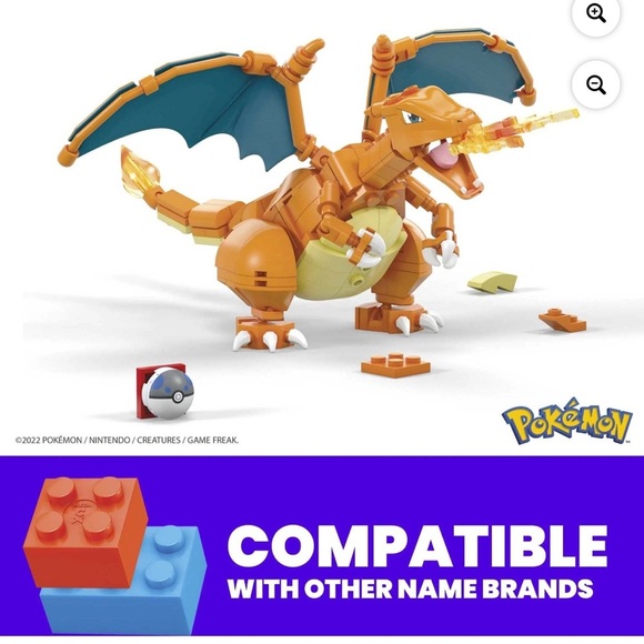 MEGA Pokemon Charizard Building Set & MEGA Pokémon Charmander Set - Picture 8 of 13